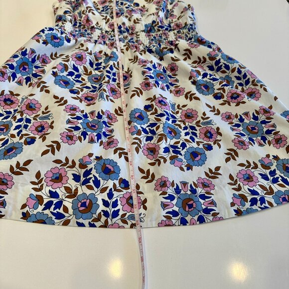 Boden Smocked Waist Mini Dress in Multi/Wildflower Prairie - size 8P - Picture 16 of 16